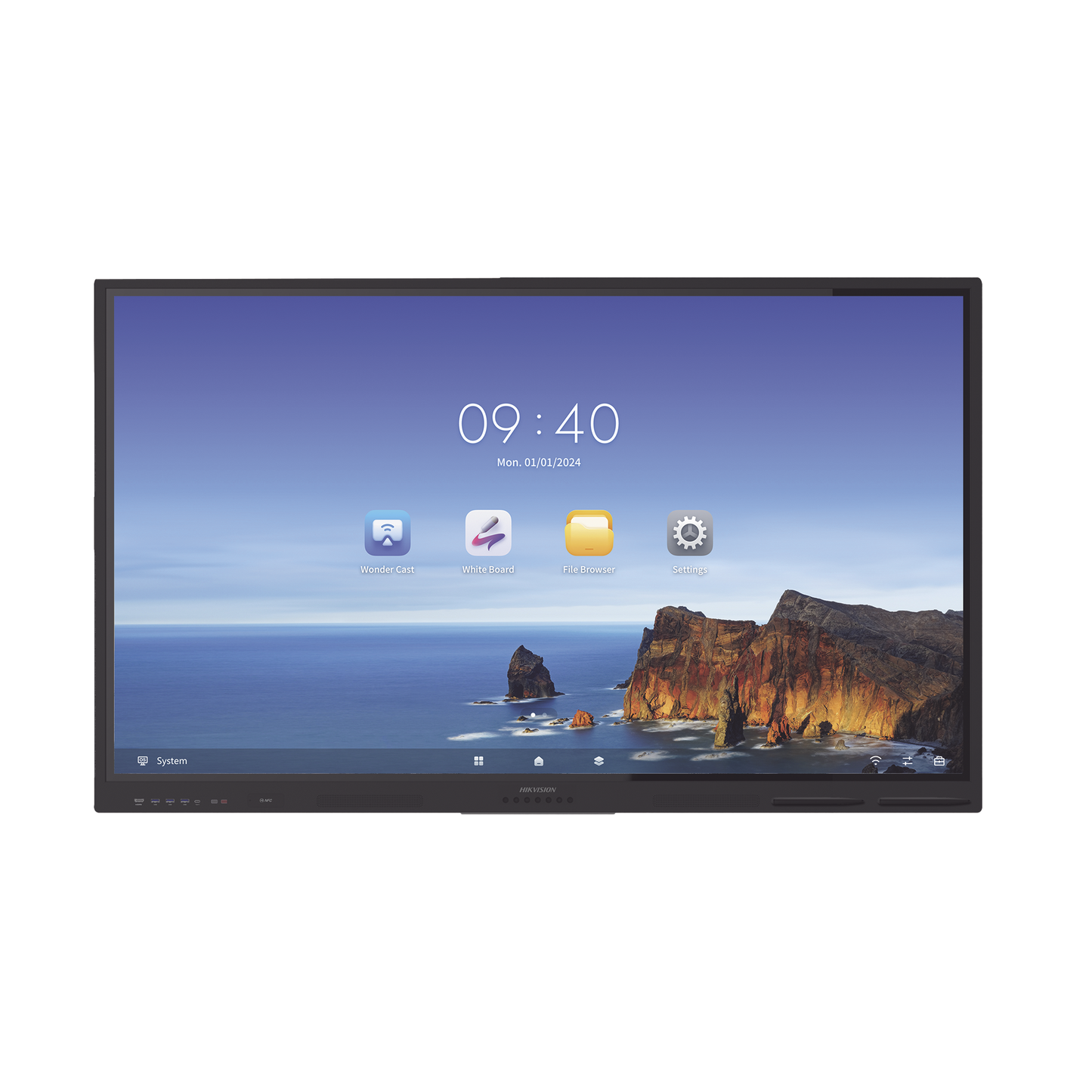Pantalla Interactiva Touch De 65" Android 11 / Cámara Web 8 Mp / Resolución 4k / Bocinas Integradas / Entradas Hdmi Y Vga / Incluye 2 Lápices Para Escribir