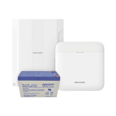 (axpro) Kit De Alarma Ax Pro Conversión De Zonas Cableadas A Inalámbricas / Incluye: 1 Hub Con Batería De Respaldo/ 1 Expansor De 16 Zonas Cableadas / 1 Batería De Respaldo 12vcc A 7 Amp/ Compatible Con Hik-connect P2p