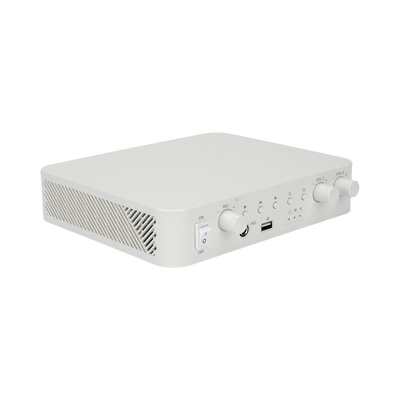Amplificador una Zona / 2 Canales / 30 W por Canal / Conexión Bluetooth / Salida 4-8 Ω x 2 / 100V COM x 2 / Uso Interior