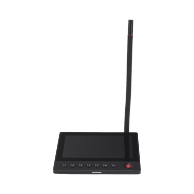 Micrófono IP / 12 VCD / Pantalla Touch 7" / Transmisión en Tiempo Real / Integración con HikCentral Professional