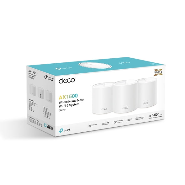 Router | Tp-link |deco X10 (3-pack) | Mesh | Wifi 6 | Ax1500 | 2 Puertos Gigabit | Conecta Hasta 120 Dispositivos