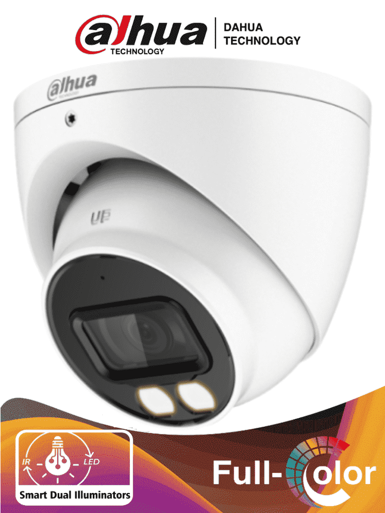 Camara Analoga/dahua/hac-hdw1500t-il-a/domo De 5 Mp/iluminadores Duales Inteligentes/lente De 2.8mm/ 106° De Apertura/40 Mts De Iluminacion Ir Y Luz Visible/super Adapt/microfono Integrado/ip67