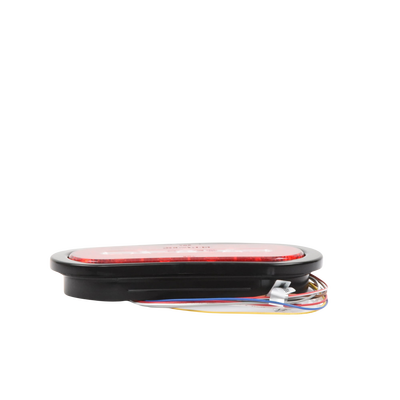 Plafón Ovalado de 7.5" Para Camiones de Transporte, 18 LED Ultra Brillantes, Color Rojo/Claro/Ambar