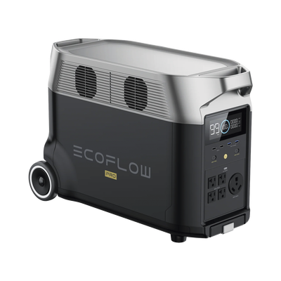 Estación de Energía Portátil DELTA PRO 3600Wh Litio LFP / 5 AC 3600W (7200W Pico) / 2 USB-C 200W / Capacidad para Aumentar Respaldo / Cargador de Coche 10A a 12.6V / Conectividad WiFi y Bluetooth (App) / Carga Solar 1600W Max.