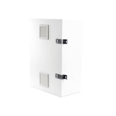 Gabinete Para Instalación De 2 Baterías Pl110d12, Fabricado En Lámina Galvanizada, Accesorios Para Piso O Poste (no Incluidos)