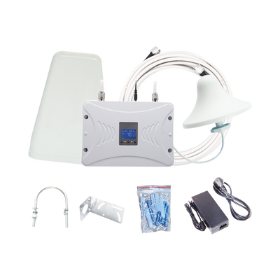 Kit Amplificador De Señal Celular 4.5g Lte, 3g Y Voz. Funciona Con Todos Los Operadores. Soporta Múltiples Dispositivos Y Tecnologías. Hasta 1000 Metros Cuadrados De Cobertura
