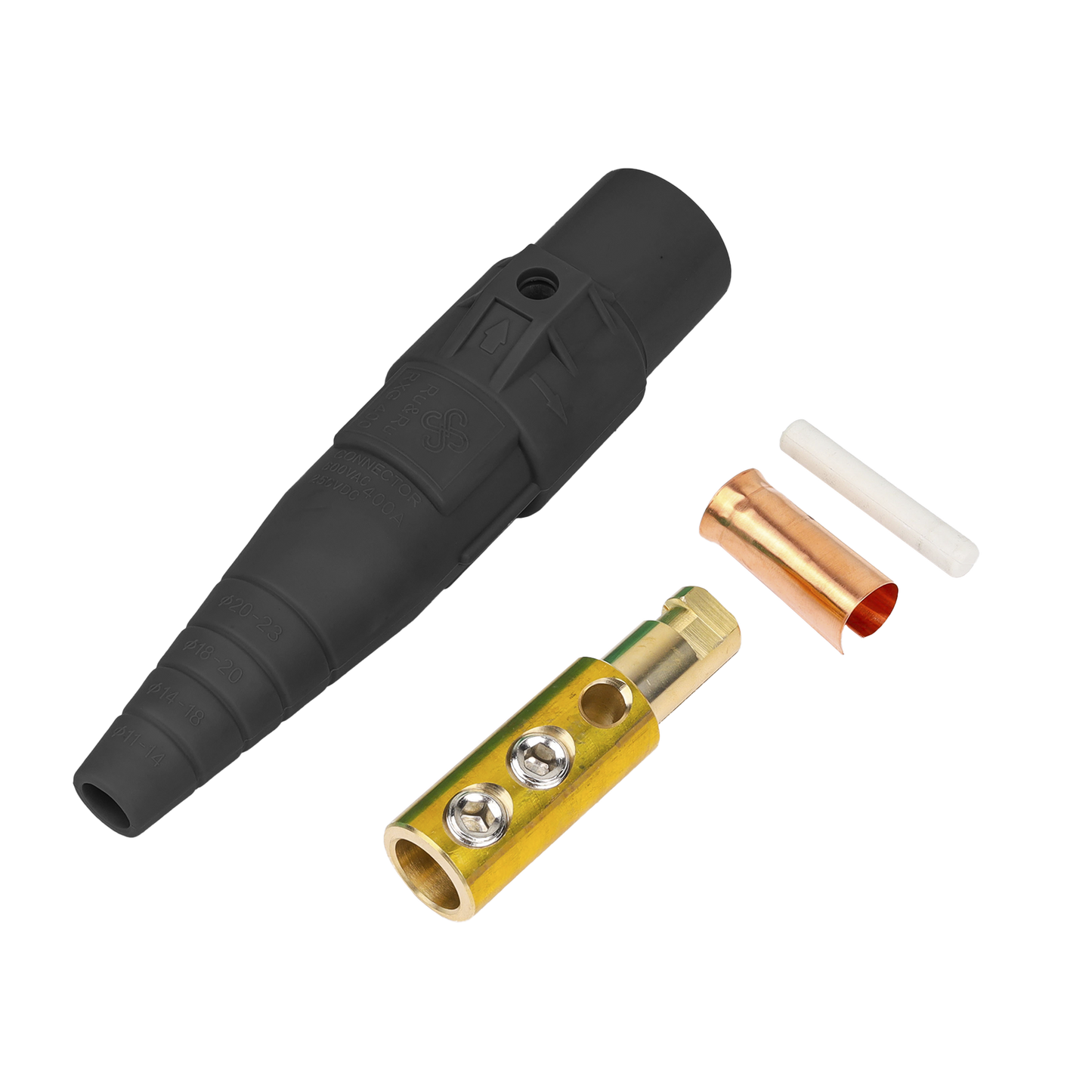 Conector camlock | 400 AMPERES | MACHO | color negro