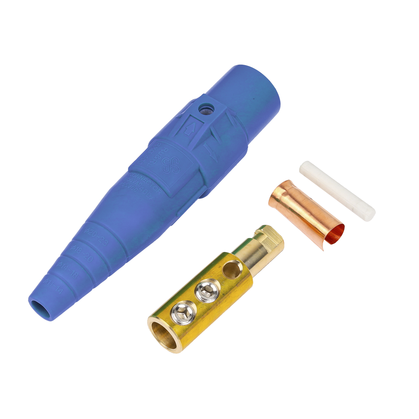 Conector camlock | 400 AMPERES | MACHO | color azul