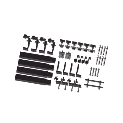 Caja De Accesorios De Aluminio Negro Anodizado Para Montaje Vektor8blk , Arreglo 1x4 Para Techo