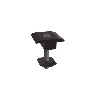 Sujetador Intermedio 30 Mm Para Montaje De Paneles Solares En Riel 5 Y 8 Con Anodizado Negro