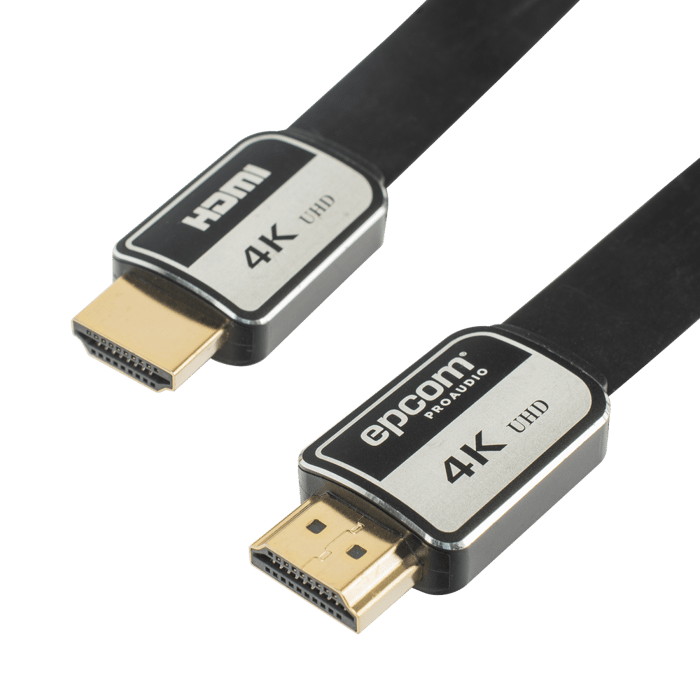 Cable HDMI de 3m | Alta Definición | Version 2.0 | Alta velocidad 18Gbps | 4K@60Hz | Conectores Chapados en Oro | Tipo Plano