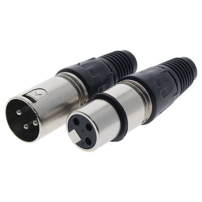 Kit Conector Xlr Hembra + Xlr Macho | Ideal Para Conexiones De Micrófonos, Mezcladoras | Equipo De Audio Profesional