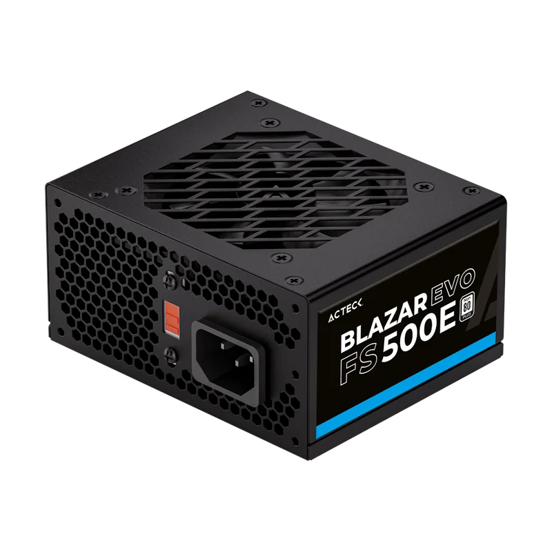 Fuente De Poder Acteck Blazar Evo Fs500e / Atx / Sfx / 500 W /slim / No Modular / Ventilador 80 Mm / Negro / Es-05002e