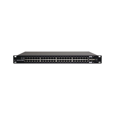 Switch Edgemax Administrable De 48 Puertos Gigabit Con Poe+/poe Pasivo 24v + 2 Puertos Sfp + 2 Puertos Sfp+, 500 W