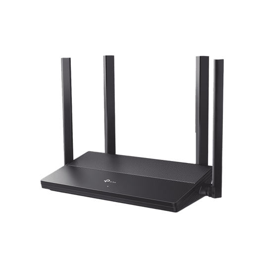 Router WiFi 6 AX 1500 Mbps / MU-MIMO 2X2 y OFDMA / 1 Puerto WAN 10/100/1000 Mbps / 3 Puertos LAN 10/100/1000 Mbps / 4 Antenas Beamforming / Seguridad WiFi WPA3