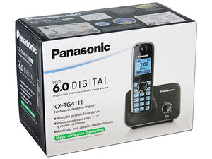 Telefono Panasonic Kx-tg4111meb Inalambrico Pantalla Lcd 1.8 Color Azul Teclado Iluminado Altavoz 50 Numero En Directorio Bloqueo De Llamadas No Deseadas Negro