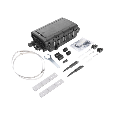 Caja de Distribución de Fibra Óptica para 48 empalmes con 16 acopladores SC/APC, enterrado directo, IP68