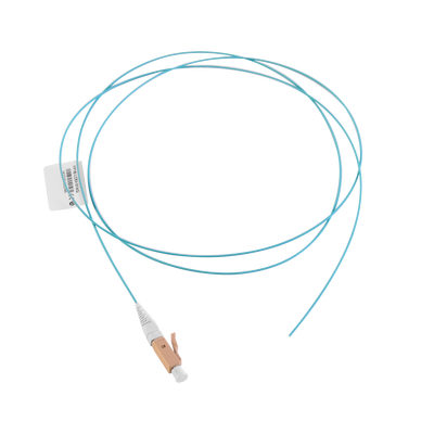 Pigtail De Fibra Óptica Lc Simplex, Multimodo Om4 Xglo 50/125, Ofnr, Color Aqua, 1 Metro