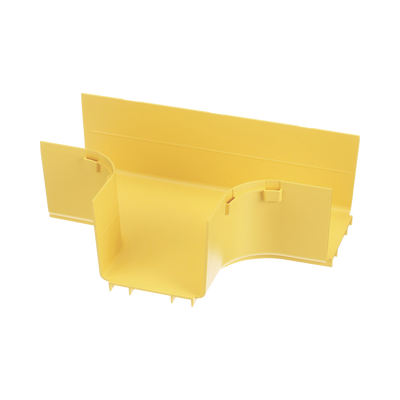 Accesorio En T Horizontal, Con Ángulos A 90º, Para Canaletas Fiberrunner™ 4x4, Color Amarillo