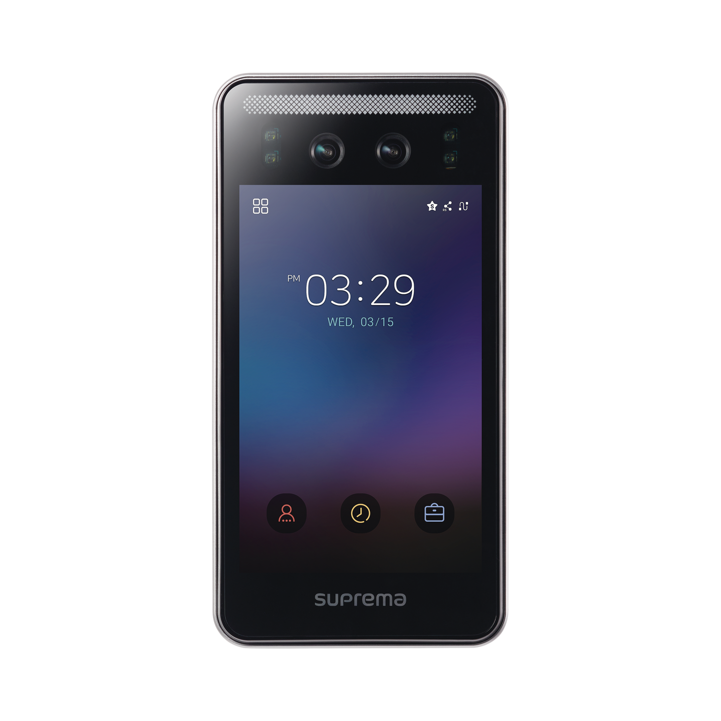 Face station F2 con detector de Cubre bocas, Lector Facial, Lector de tarjetas Móviles y lector de tarjetas RFID(125kHz EM & 13.56Mhz MIFARE) Compatible con BioStar2, Uso para Control de Acceso y Asistencia