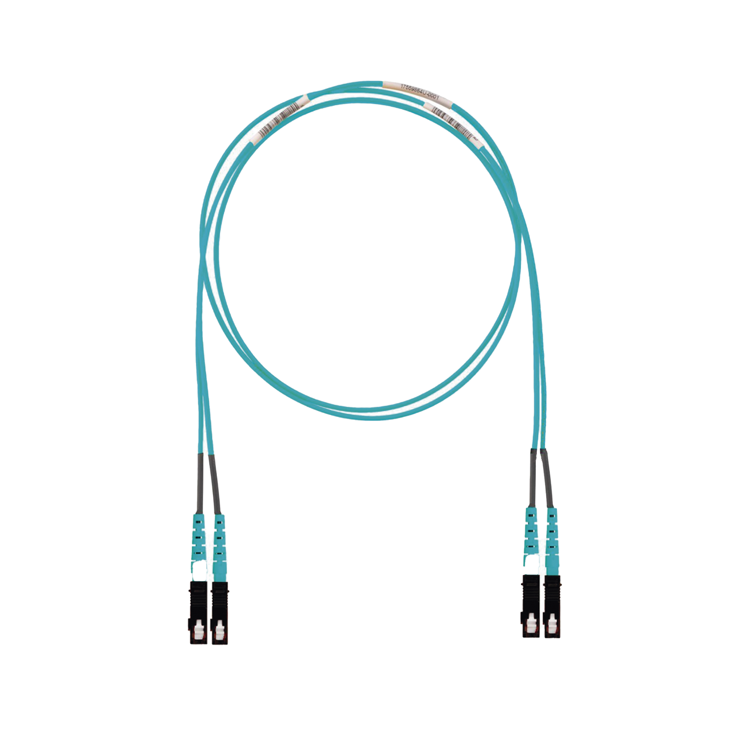 Jumper de Fibra Optica Multimodo 50/125 OM3, SC-SC Duplex, LSZH (Cero Halógenos), Color Aqua, 8 Metros