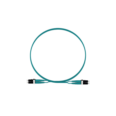 Jumper De Fibra Optica Multimodo 50/125 Om4, Lc-lc Duplex, Lszh, Color Aqua, 2 Metros