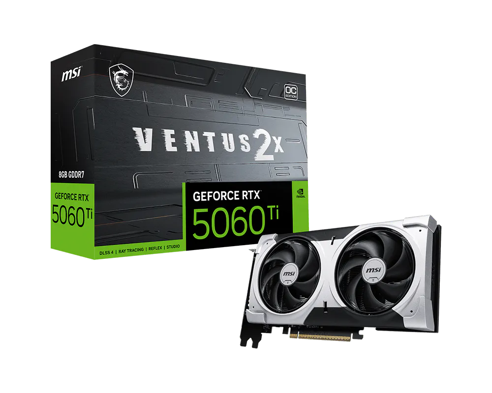 Tarjeta De Video Msi Nvidia Geforce Rtx 5060 Oc Pcie4 X 8/8gb/gddr6/estandar/1hdmi/1xdp/dl-dvi-d X 1gama Media /gamer