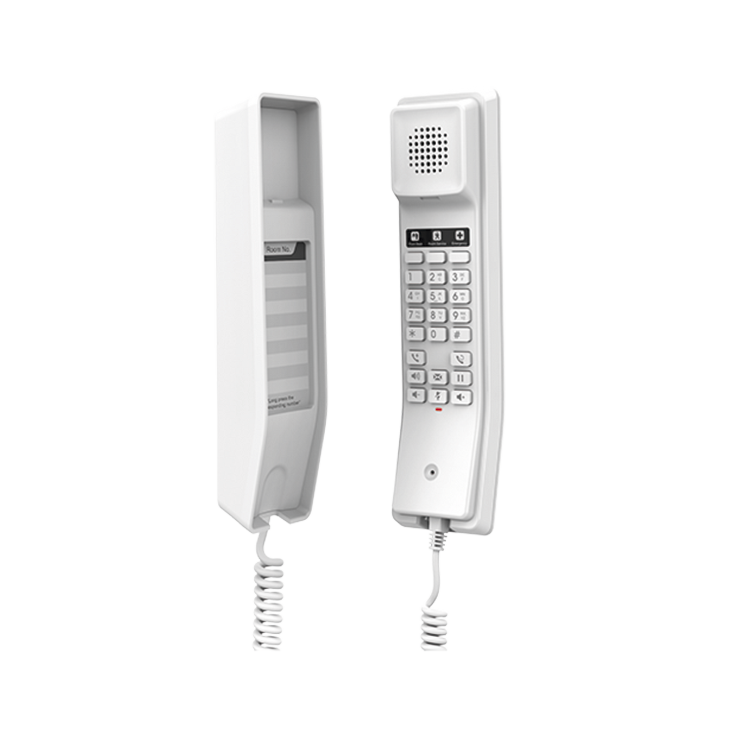 Teléfono Ip Para Hoteles / Altavoz Hd En Bocina / 2 Cuentas Y Líneas Sip / 10 Teclas De Marcación Rápida / 3 Teclas Programables / Wi-fi De Doble Banda / Gestión Con Gdms / Color Blanco /