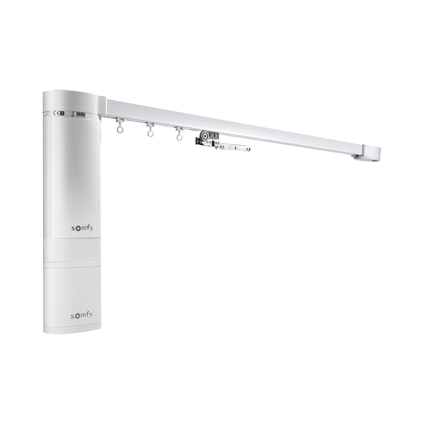 Kit para convertir, automatizar y controlar sus cortinas tradicionales (riel 4.8m, 65 kilos), motor inteligente. Integre con Alexa y control remoto desde su App.