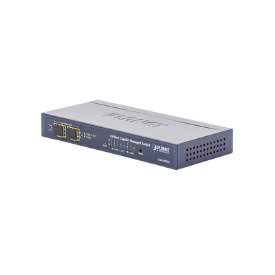 Switch Administrable de Escritorio 8 Puertos Giga + 2 Puertos SFP
