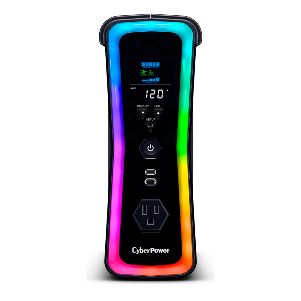 Ups Gamer De 1500 Va/1000 W, Topología Línea Interactiva, Entrada 120 Vca Nema 5-15p, Y 13 Salidas Nema 5-15r, Puerto Usb, Con Regulador De Voltaje (avr)