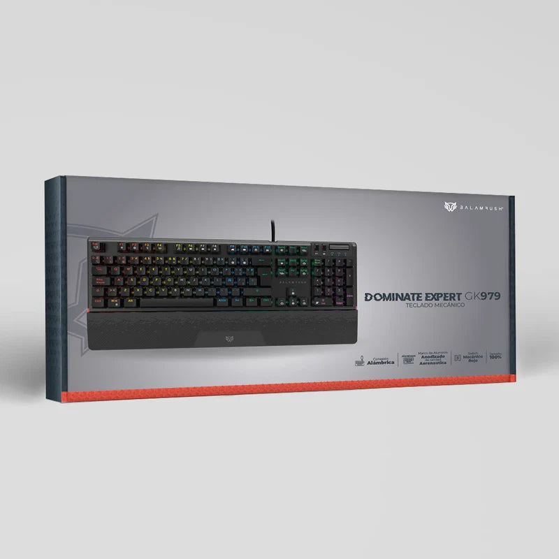 Teclado Gamer Balam Rush Dominate Expert Gk979 / Mecanico / Alambrico / Multimedia / Iluminacion Rgb / Anti-ghosting / 105 Teclas/ EspaÑol / Negro / Br-936781