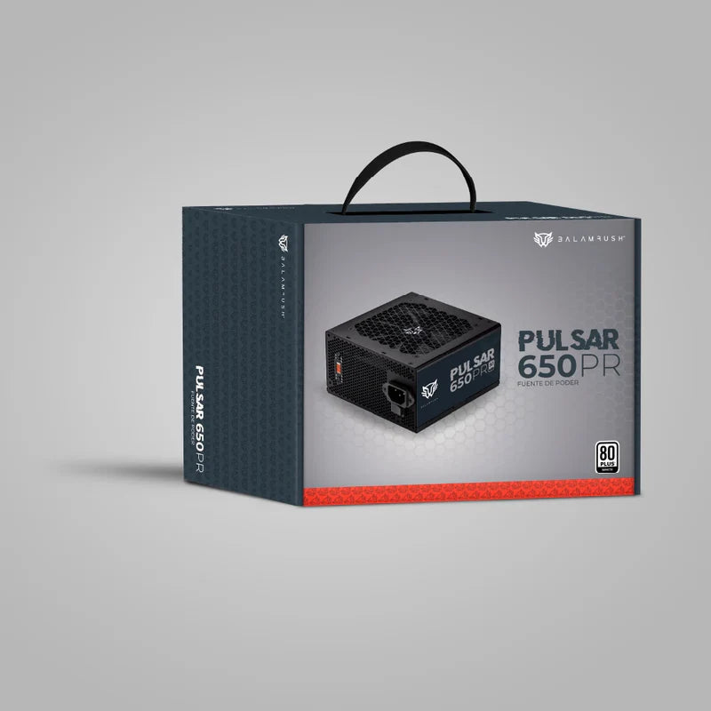 Fuente De Poder Gamer Balam Rush Pulsar 650pr / Certificada / 650w / 80 Plus White / Atx / No Modular / Bajo Nivel De Ruido / 5 AÑos De Garantia / Negro / Br-937719