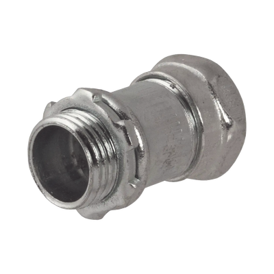 Conector Recto Compresión De Acero Galvanizado Para Pared Delgada De 3/4" .