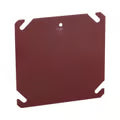 Tapa Cuadrada Para Caja Galvanizada De 4" / Color Rojo.