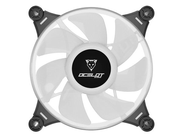Ventilador Ocelot Gaming Of-3 / 120mm / Argb / 38.5 Cfm / 1200 Rpm / 21.2 Db / 4 Pines / Color Negro