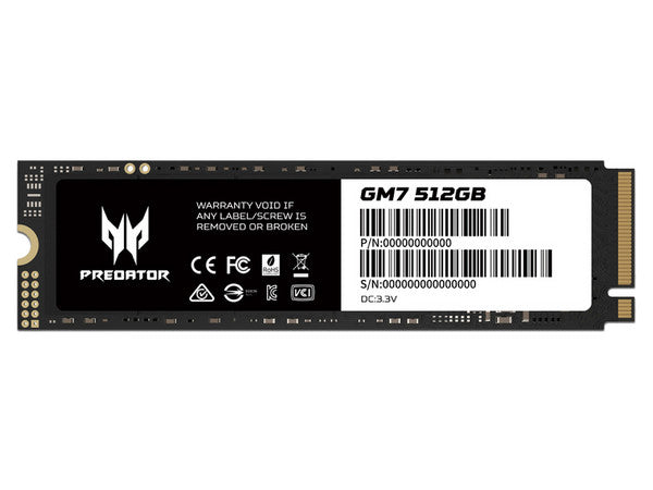 Unidad De Estado Solido Ssd Interno Predator Gm7 512gb M.2 2280 Nvme Pcie Gen 4x4 Lect.7200 Escrit.6300 Mbs 3d Tlc Nand Pc Laptop Minipc (bl.9bwwr.117)