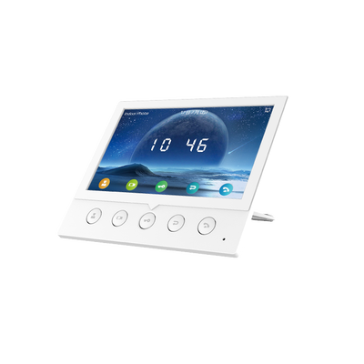 Monitor Ip/sip Para Interior, Wi-fi, Pantalla A Color De 7", Audio De 2 Vías, Poe, 8 Interfaces De Entrada De Alarma.