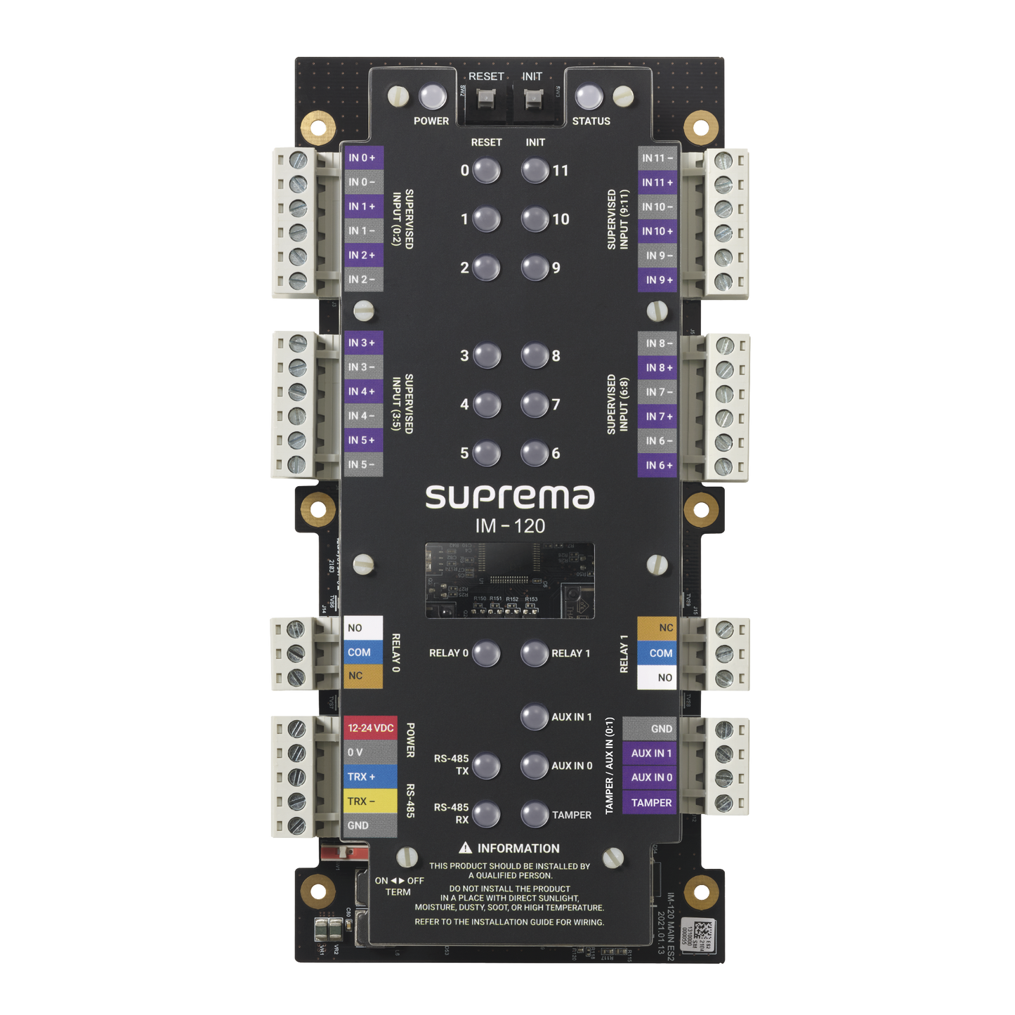 Módulo de Supervisión de 12 Entradas y 2 salidas de Relevador