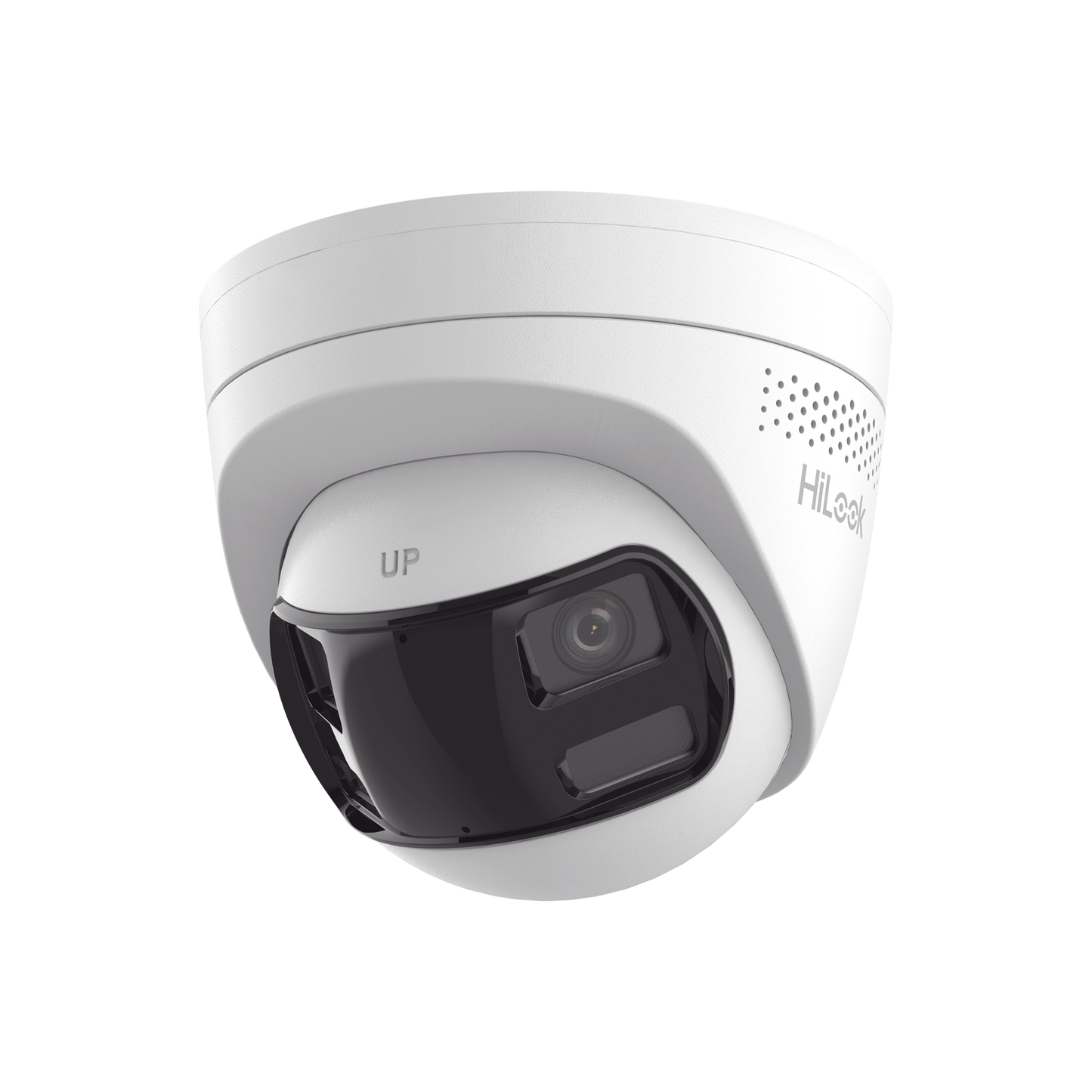 Turret IP 8 Megapixel /Imagen Panorámica 180°/ Micro SD 512 GB / Resistencia IP67 / Audio Bidireccional / Alarma visual y auditiva Integrada / Smart Supplement Light