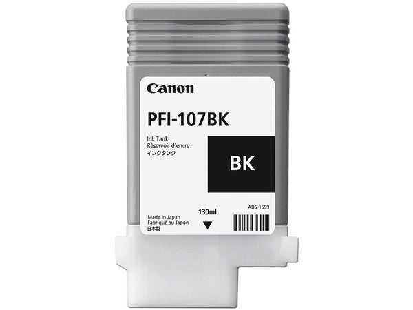 Tanque De Tinta Canon Pfi-107 Bk Negro,compatible Pro-2000,pro-4000,pr0-6000,pro-4000s,pro-6000s,pro-2100,pro-4100,pr0-6100,pro-4100s,pro-6100s,capacidad 130 Ml