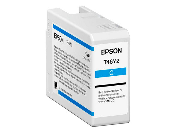Cartucho Epson Modelo T46y Cyan, Para Plotter P900 50 Ml