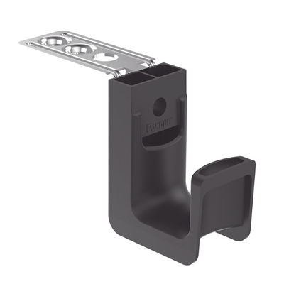 Sujetador Stronghold Tipo J (j-hook), Con Soporte Para Montaje En Techo, Para 8 Cables Cat6, Nylon 6.6, Color Negro, Paquete De 50 Piezas