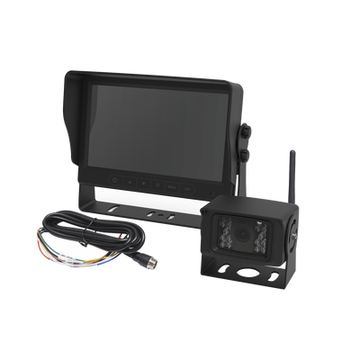 Sistema Profesional Inalambrico De Camara De Reversa Y Monitor Para Vehiculos De Trabajo Y Montacargas