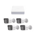 Kit IP 1080p (2 Megapixel) / NVR de 4 Canales con 4 Puertos PoE / 4 Cámaras IP Bala para Exteior