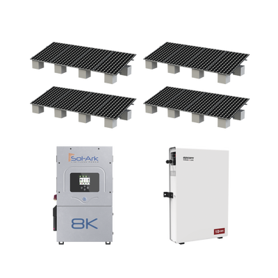 Kit Hibrido Con Interconexión A La Red Eléctrica De Cfe De 8 Kw Con Salida De 220 Vca Y Respaldo De 10 Kwh En Batería De Lifepo4