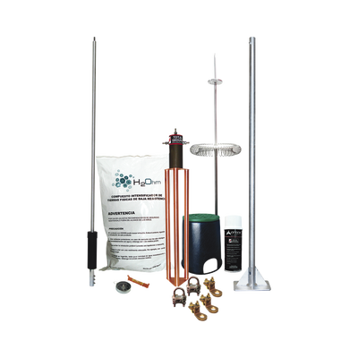 Kit De Pararrayo Dipolo Con Electrodo Y Accesorios De Instalación Para Techo.