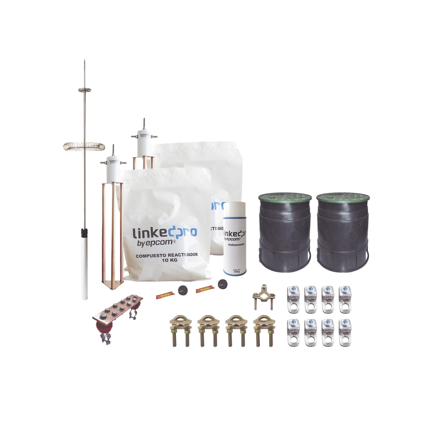 Kit Pararrayo LINKEDPRO con Accesorios de Instalación en Torre de Hasta 30 m de Altura.