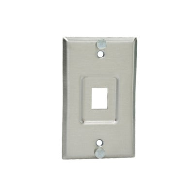 Placa De Pared Telefónica, Salida De 1 Puerto Keystone, De Acero Inoxidable
