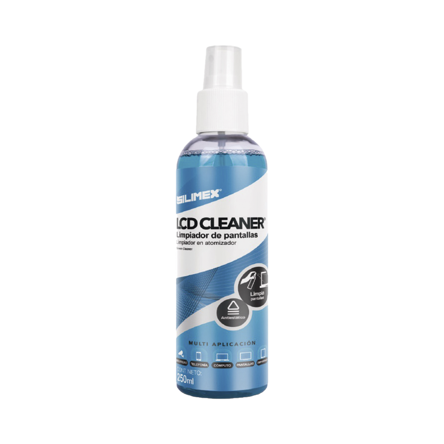 Atomizador Lcd Cleaner Limpiador De Pantallas Y Carcasa De Equipos Electronicos Silimex 250 Ml